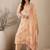 Women Floral Printed Regular Thread Work Linen Kurta with Trousers & With Dupatta