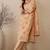 Women Floral Printed Regular Thread Work Linen Kurta with Trousers & With Dupatta