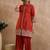 Women Ethnic Motifs Embroidered Regular Thread Work Pure Cotton Kurta with Palazzos