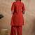 Women Ethnic Motifs Embroidered Regular Thread Work Pure Cotton Kurta with Palazzos