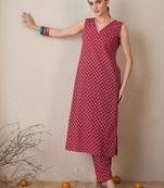 Women Ethnic Motifs Printed Regular Pure Cotton Kurta with Trousers