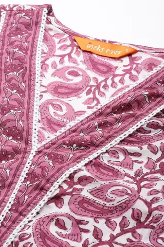 Women Paisley Printed Regular Pure Cotton Kurta with Trousers