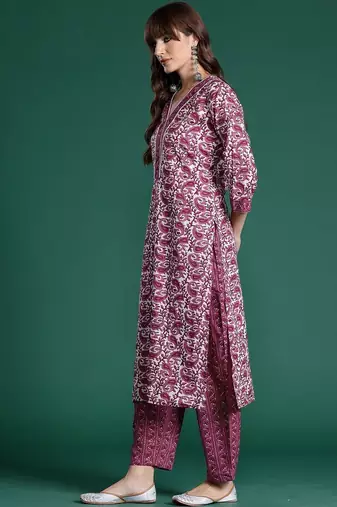 Women Paisley Printed Regular Pure Cotton Kurta with Trousers