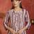 Striped Printed Round Neck Panelled Pure Cotton Kurta With Trousers