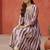 Striped Printed Round Neck Panelled Pure Cotton Kurta With Trousers