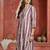 Striped Printed Round Neck Panelled Pure Cotton Kurta With Trousers