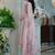 Floral Embroidered Thread Work Organza A-Line Kurta & Trousers With Dupatta
