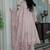 Floral Embroidered Thread Work Organza A-Line Kurta & Trousers With Dupatta