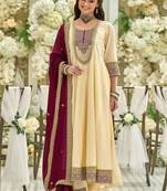 Women Ethnic Motifs Embroidered Anarkali Kurta with Trousers & Dupatta