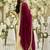 Women Ethnic Motifs Embroidered Anarkali Kurta with Trousers & Dupatta