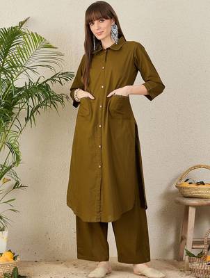 Thread Work Pure Cotton Kurta With Palazzos 1
