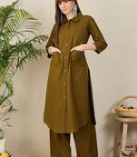 Thread Work Pure Cotton Kurta With Palazzos