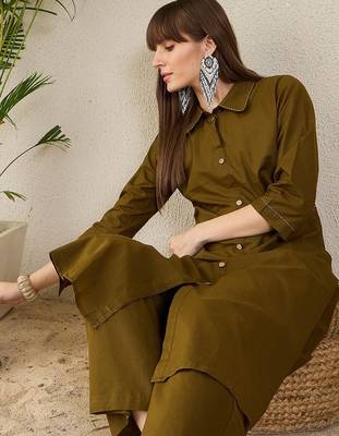 Thread Work Pure Cotton Kurta With Palazzos 2