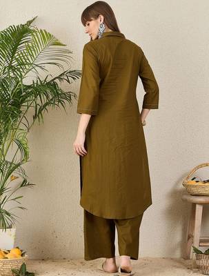 Thread Work Pure Cotton Kurta With Palazzos 5