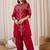Women Geometric Embroidered Kurta with Trousers