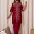 Women Geometric Embroidered Kurta with Trousers