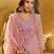 Women Embroidered Crushed Organza Silk Kurta Set with Dupatta