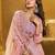 Women Embroidered Crushed Organza Silk Kurta Set with Dupatta
