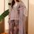 Women Crushed Oraganza Silk Embroidered Kurta Set with Dupatta