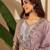 Women Crushed Oraganza Silk Embroidered Kurta Set with Dupatta