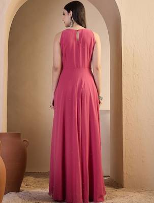 Women Floral Zari and Sequinned Embroidered Ethnic Gown 5