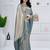 royal sky blue colour all over woven zari tissue silk blend party wear saree with blouse