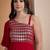 Red colour Embroidered Ethnic Gown