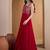 Red colour Embroidered Ethnic Gown