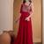 Red colour Embroidered Ethnic Gown