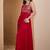 Red colour Embroidered Ethnic Gown