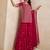 Magenta Floral Embroidered Straight Kurti & Sharara With Dupatta