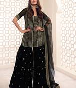 Floral Zari Sequinned Embroidered Kurta Set