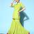 Women Green Ethnic Motifs Embroidered Thread Work Kurta with Sharara & Dupatta