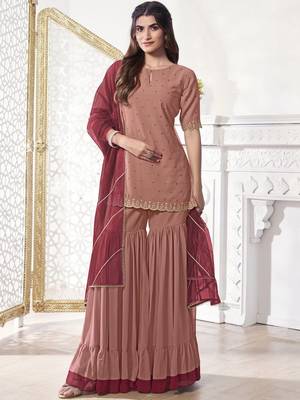 Women Ethnic Motifs Sequined Embroidered Kurta Set with Dupatta 1