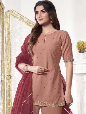 Women Ethnic Motifs Sequined Embroidered Kurta Set with Dupatta 2