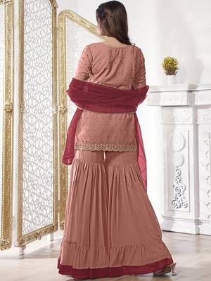 Women Ethnic Motifs Sequined Embroidered Kurta Set with Dupatta 4