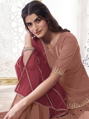 Women Ethnic Motifs Sequined Embroidered Kurta Set with Dupatta 7