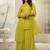 Striped Embroidered Straight Short Kurti With Sharara & Dupatta