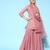 Women Pink Embroidered Kurti with Sharara & With Dupatta