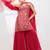 Ethnic Motifs Embroidered Thread Work Georgette Straight Kurta & Sharara & Dupatta