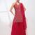 Ethnic Motifs Embroidered Thread Work Georgette Straight Kurta & Sharara & Dupatta