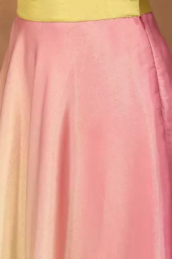 Romantic Florals Organza crop top lehenga choli