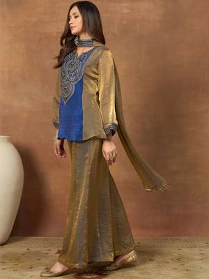 Women Ethnic Motifs Embroidered Regular Thread Work Kurta with Palazzos & With Dupatta 7