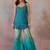 Blue colour Organza Embellished Tunic with Palazzos