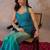 Blue colour Organza Embellished Tunic with Palazzos