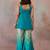 Blue colour Organza Embellished Tunic with Palazzos