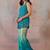 Blue colour Organza Embellished Tunic with Palazzos