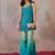 Blue colour Organza Embellished Tunic with Palazzos