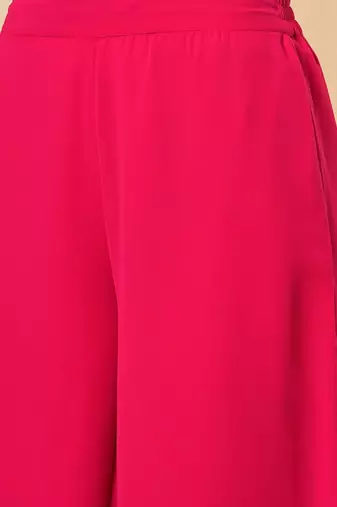 Pink colour kurta set with palazzao
