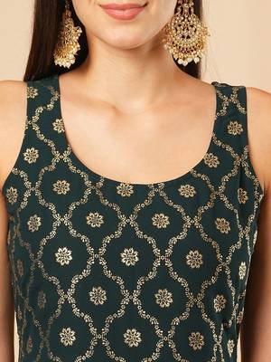 Team Green Printed Kurta with palazzo set  2